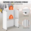 VEVOR Promotion Counter Table,Portable Tradeshow Podium Table, 30.91" x 14.96" x 71.46",Display Exhibition Counter Stand Booth Fair with Wall, White - 4 of 4