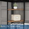Twin Size Loft Bed with Large Desk and Storage Shelves, Metal Loft Bed with Safety Guardrail and Ladder for Kids and Adults, Space Saving - 4 of 4
