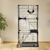 FDW Cat Cage 3 Tier 67 Inch Cat Enclosure Cat Crate Cat Kennel with Hammock Platforms & Ladders Ideal for Multiple Cats and Easy to Clean - 2 of 4