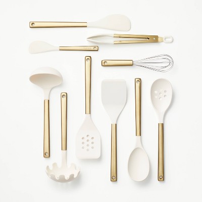 10pc Stainless Steel/Nylon Kitchen Utensil Set - Figmint™
