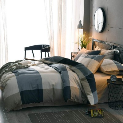 Der Rose BALHAM TRADE-3 Pieces All Season Queen Size Bed Comforter Set, Plaid Pattern Bedding Set A1# Checkered Queen 90"x90" — фото 4