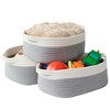 VECELO Woven Storage Basket Decorative Coiled Rope Basket Washable Woven Laundry Basket - 2 of 4
