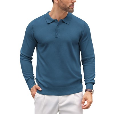 COOFANDY Men's Button Down Classic Knit Polo Golf Shirt