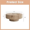 Modern Round Coffee Table,31'' Black Wood Textured Center Table for Living Room-Maison Boucle - 3 of 4