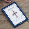 Anna-Kaci Purple Lavender Rhinestone Celtic Cross Necklace with Message Card & Envelope Jewelry Gift - 3 of 4