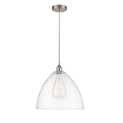 Edison Dome - 1 Light Cord Hung Pendant In Industrial Style-17.75 Inches Tall and 16 Inches Wide