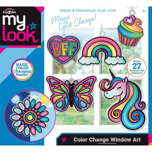 Window art suncatcher kit, diy window paint art for kids, window art c