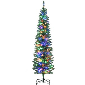 TopComfy Christmas Tree Stands Artificial Christmas Tree with Realistic Branches Christmas Interior Decor for Living Room, Green, 31.52"*6.7"*7.09" - 1 of 4