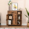Dcolora Bathroom Cabinet, Floor Storage Cabinet with Doors and Shelves, Coffee Bar Cabinets with Drawer - 2 of 4