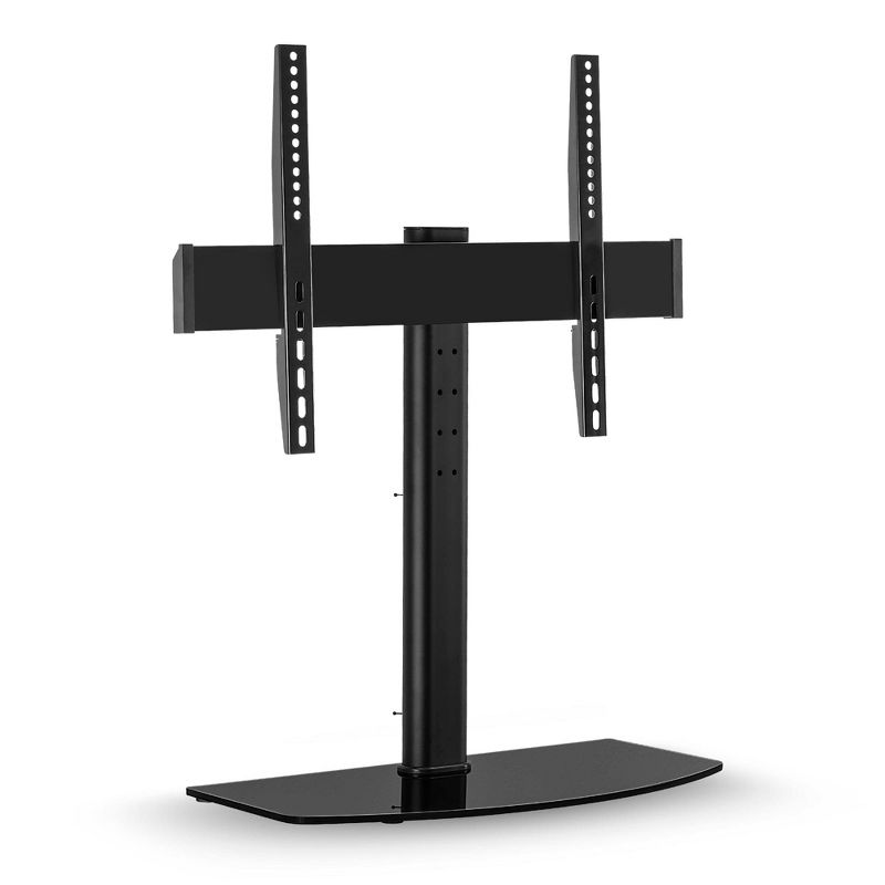 Mount-It! Height Adjustable Universal TV Stand Base Mount | Tabletop TV Stand for 32 to 60 in. Screens with Tempered Glass Base | Holds Up to 88 Lbs., 2 of 9