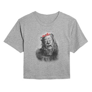 Women's - Wizard of Oz - Bow Lion Cropped Graphic T-Shirt - 1 of 4