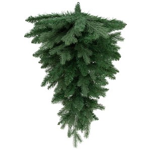 Northlight Real Touch™️ Mixed Eden Pine Artificial Christmas Teardrop Swag - Unlit - 30" - 1 of 4