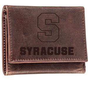Evergreen NCAA Syracuse Orange Brown Leather Trifold Wallet Officially Licensed with Gift Box - 1 of 1