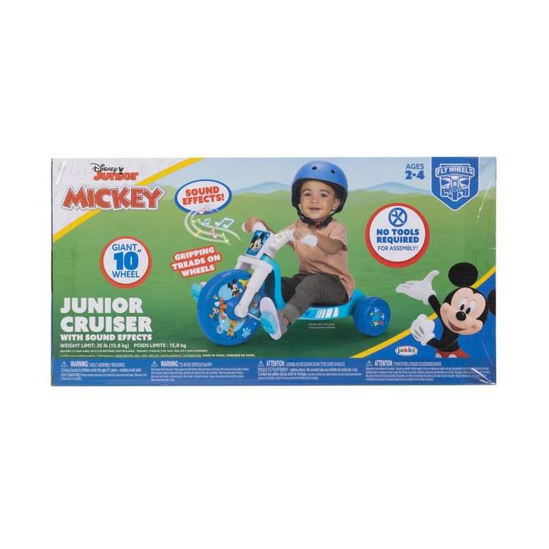 Mickey Mouse 10&#34; Fly Wheel Kids&#39; Tricycle with Electronic Sound - Blue, 4 of 10