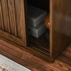 Vynxaria Mid Century Sideboard with 2 Sliding Doors & Solid Wood Strips, Ideal Storage Cabinet for Living Room, Kitchen, Dining, Entryway. - 4 of 4