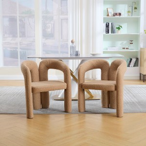 TiramisuBest Contemporary Designed Velvet Fabric Upholstered Accent Chair,Barrel Side Chairs for Living Room Set of 2 - 1 of 4