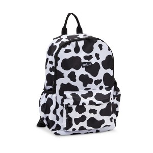 Zodaca Mini Cow Print Backpack with Adjustable Straps, Small Shoulder Bag for School, Traveling and Concerts, 12.5x4.5x15 In - 1 of 4