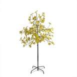 Northlight 5' Pre-Lit LED Lighted Fall Harvest Yellow Maple Leaf Artificial Tree - White Lights