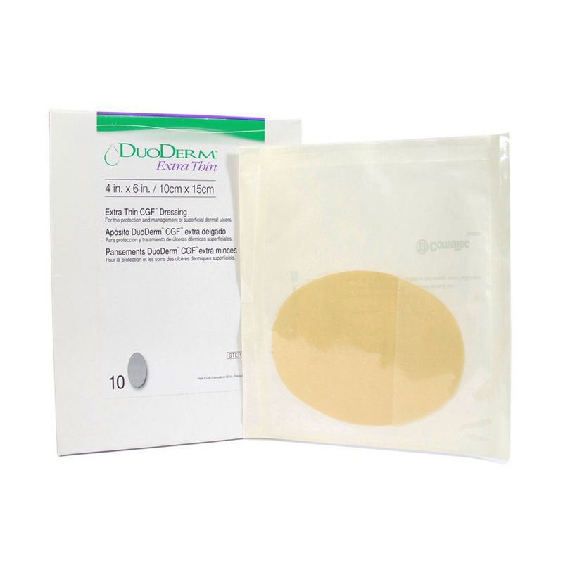 DuoDERM Extra Thin Oval Hydrocolloid Dressing Film Backing 4 X 6 Inch, 1 of 3