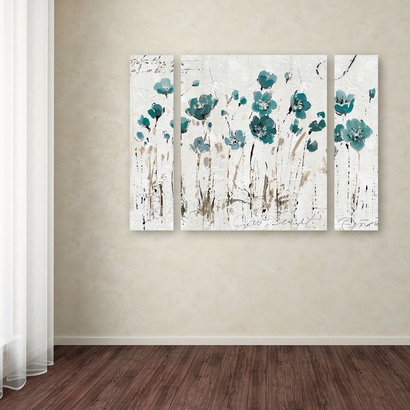 Trademark Fine Art -QVC ONLY Lavish Home Lisa Audit 'Abstract Balance VI Blue' Multi Panel Art Set Large, 3 of 4