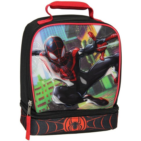 Marvel Spider-Man 6 / 4 Compartment Convertible Bento Tritan Lunch Box -  Black