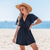 Women's Chic Navy Lace Trim Romper for Beach Getaways - Cupshe - 3 of 4