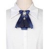 Elerevyo Women's Ribbon Rhinestone and Pearl Accessories Bow Tie - 4 of 4