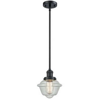 Oxford - 1 Light Stem Hung Mini Pendant In Traditional Style-8 Inches Tall and 7.5 Inches Wide