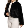 Agnes Orinda Women's Plus Size Faux Fur Long Sleeve Open Front Winter Warm Shaggy Parka Overcoats - image 2 of 4