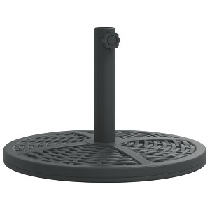 vidaXL Parasol Base Black Polyethylene and Concrete 26.5 lbs Durable - 1 of 2