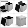 Sorbus 15 Inch Teddy Fabric Foldable Storage Ottoman - Multipurpose Cozy Ottoman, Stool for Living Room, Bedroom, Dorm, and more - 4 of 4