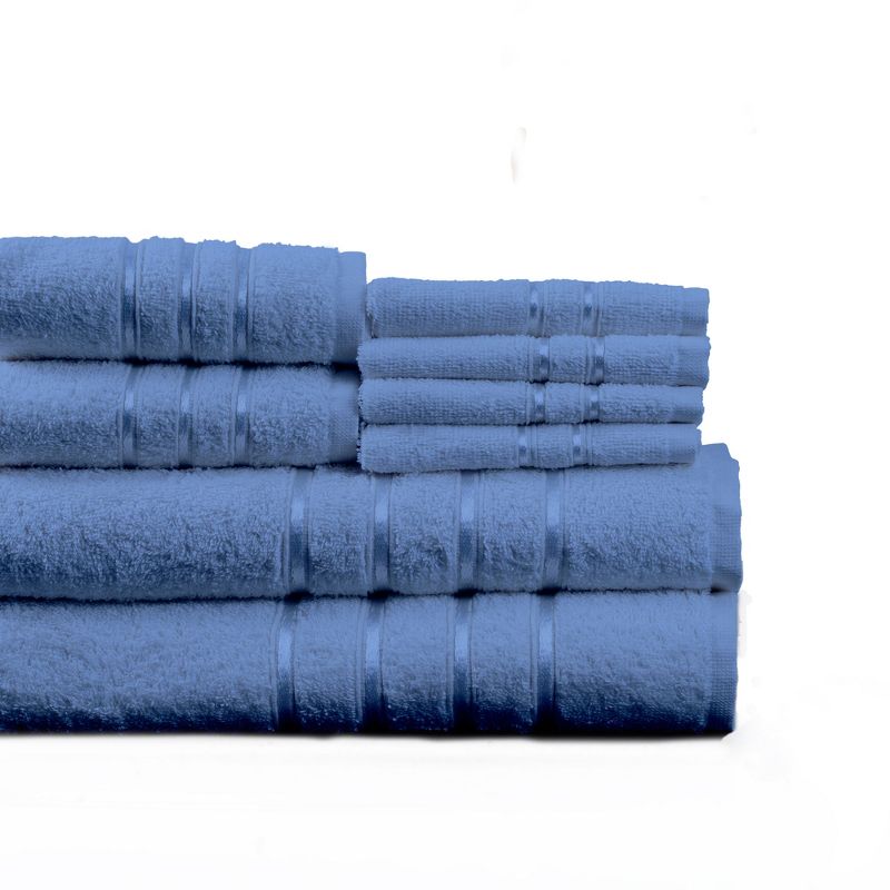 Hastings Home 8-pc Cotton Towel Set - Blue, 2 of 6
