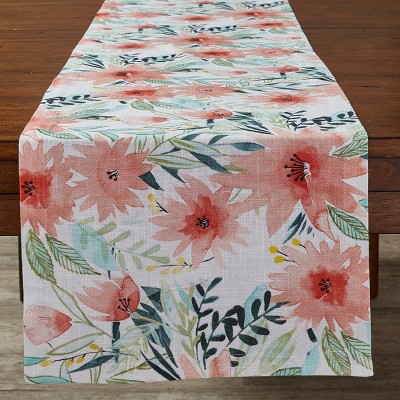 Split P Tropical Drift Table Runner  - 72''L - Pink