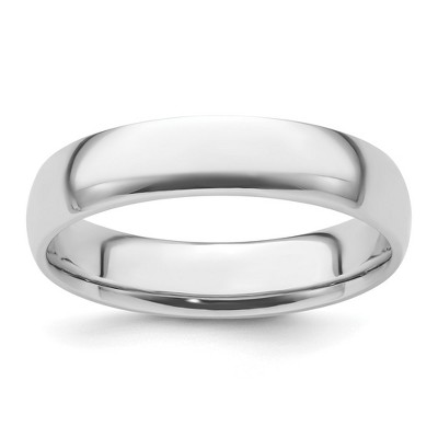 Black Bow Jewelry 3mm to 8mm Platinum Light Weight Polished Domed Comfort Fit Band