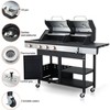ORRD 3+1 Hybrid Gas & Charcoal Grill | 37,230BTU Dual Fuel BBQ w/ Side Burner | Outdoor Cooking Center - 4 of 4