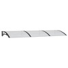 vidaXL Door Canopy Black and Transparent 39.4 in.x31.5 in. Polycarbonate - 2 of 4