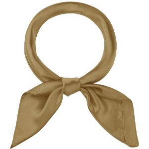INSPIRE CHIC Women's Solid Color Satin Large Square Scarf Neckerchief Bandanas 35"x35" - 1 of 4