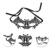 Unique Bargains Lace Half Face Party Mask Black 1 Pc - 3 of 4