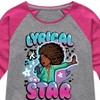 Girls' - Karma's World - Lyrical Star Airbrush Style Shirt Tail Raglan Graphic T-shirt - 2 of 3