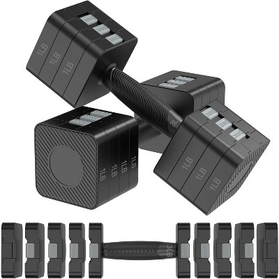 5-Level Adjustable Dumbbell Set, Hand Weights for Full Body Workout, Home Gym Free Weights