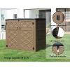 Syemin Outdoor Storage Shed, Vertical Tall Tool Shed with Five Shelves, Lockable Door for Patio, Backyard and Lawn, Brown, 53.1"*33.1"*46.9" - 4 of 4