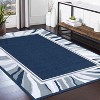 Washable Bordered Area Rug, Low-Pile Non-Slip Indoor Carpet, Durable Non-Shedding Throw Rug for Living Room, Bedroom, Entryway, Playroom - 2 of 4