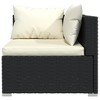 vidaXL Garden Lounge Set Black and Cream - 4 of 4