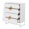 Sideboard Buffet Cabinet, Modern Kitchen Storage Cabinet With Adjustable Shelves, Modern Cupboard With Square Handle - 4 of 4