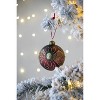 Tramull Set of 6 Glass Christmas Ball Ornaments, 3.9" Glitter Hanging Decor for Holiday Tree & Party Decorations - 3 of 4