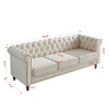 NicBex 84.65 Inch Modular Sectional Sofa Couch with Tufted Backrest Mid-Century 3-Seater Sofa with Gold Ribbon Decoration for Living Room - 3 of 4