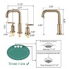 ALEXOUN 8 in. Widespread Double Handle Bathroom Faucet with Pop Up Drain in Brushed Gold - 3 of 4