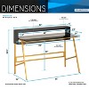 NicBex 47.25 Inch Home Office Writing Desk with Riser and Open Shelf for Bedroom,Study Room,Office,Black - 3 of 4