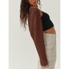 MISSKY Shurgs for Women Bolero Long Batwing Sleeve Sweaters Open Front Casual Knitted Sweaters - 4 of 4