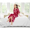 HAPPY BAY Women's Summer Maxi Nightdress Cover Up Gown Caftan Loungewear Dashiki House Dresses for Women 3X-4X Red, Abstract - 4 of 4